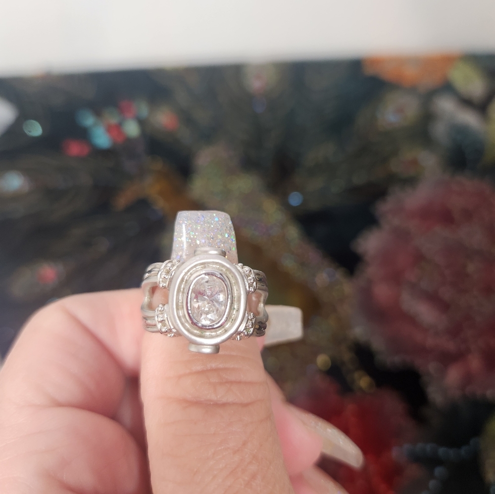 Smokey Quartz and Citrine Ring With Bonus Ring - Picture 5 of 8